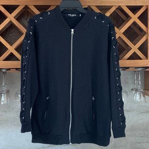 Max Jeans Sz 1X Lace Up Sleeves Sweatshirt